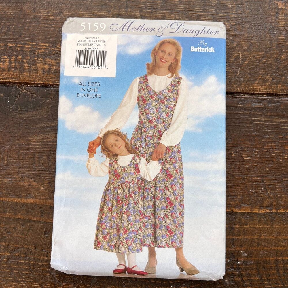 Butterick Sewing Pattern #5159 Mother Daughter Jumper All Sizes